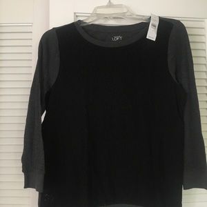 New Loft top. Black lace front
